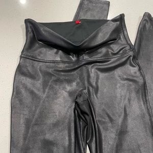 Spanx Faux Leather Leggings Size Small
